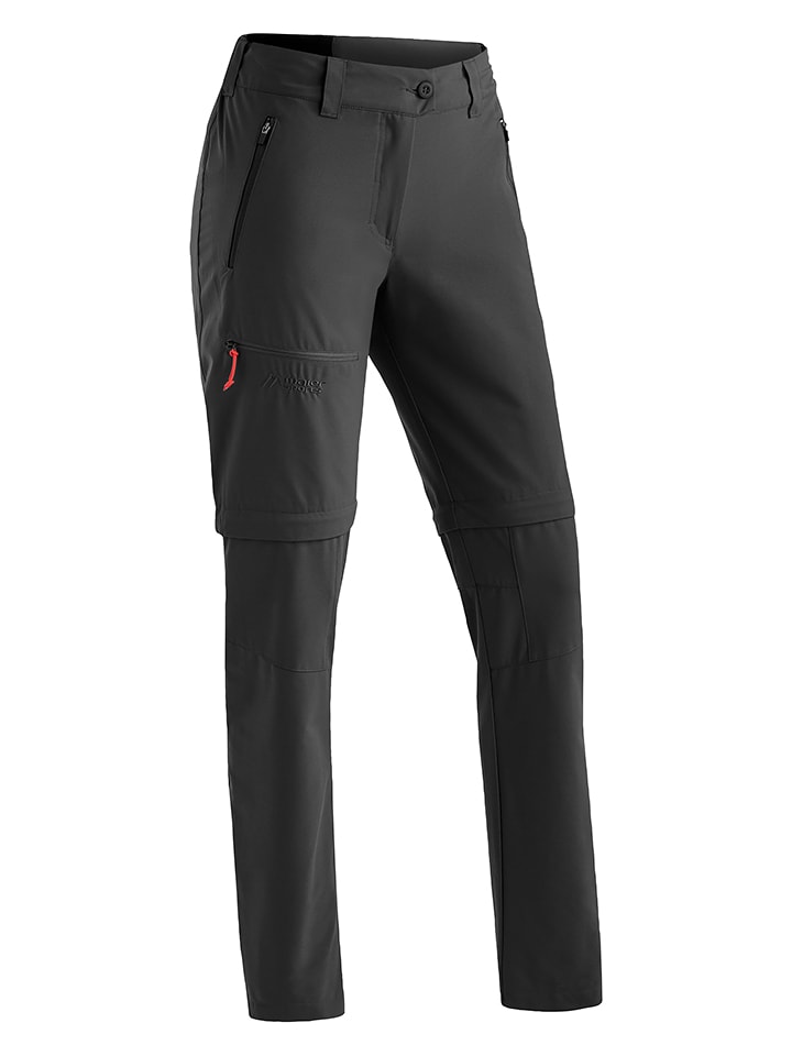 Maier Sports Spodnie funkcyjne Zipp-Off "Nata" w kolorze antracytowym rozmiar: 36