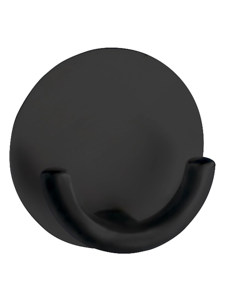 Wenko Haczyk ścienny "Rondo" w kolorze czarnym - Ø 5,5 cm rozmiar: onesize