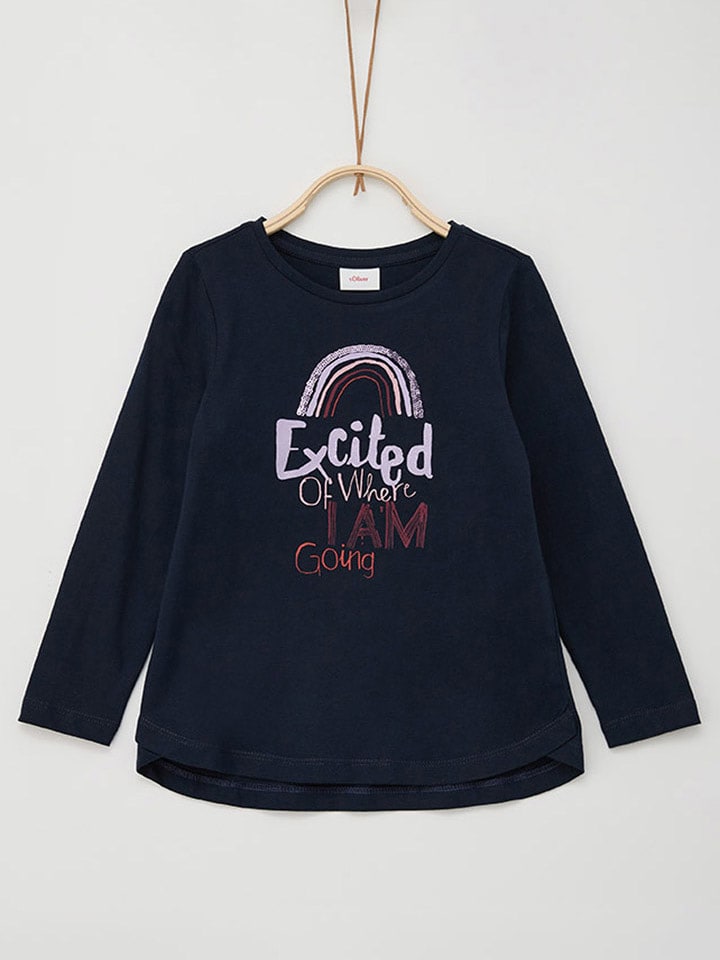 s.Oliver Koszulka w kolorze granatowym rozmiar: 128/134