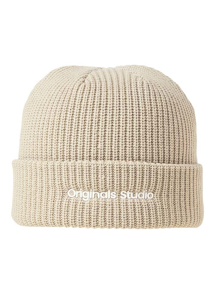 Jack & Jones Czapka beanie "Vesterbro" w kolorze beżowym rozmiar: onesize
