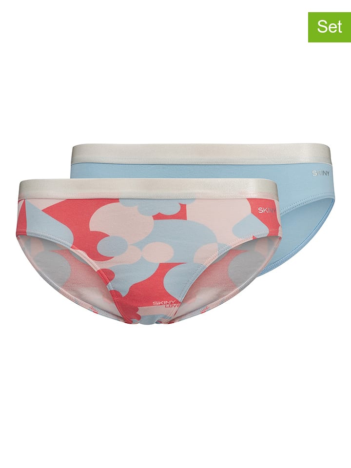 Skiny Majtki (2 pary) w kolorze błękitno-czerwonym rozmiar: 152