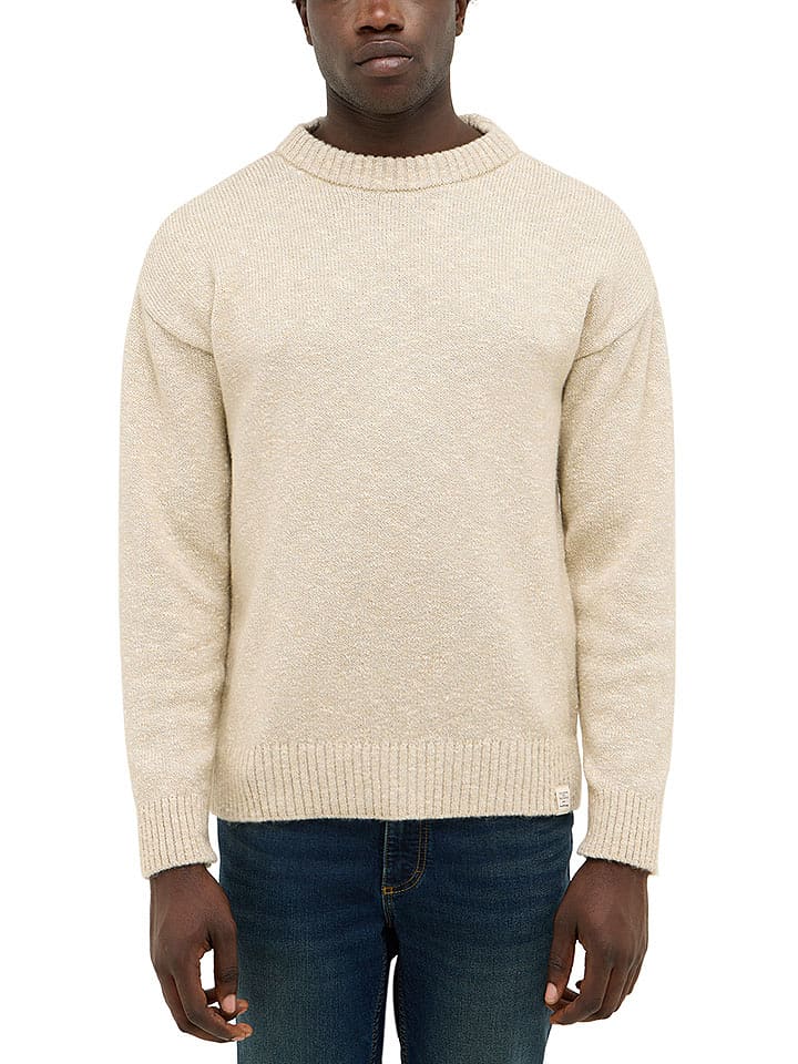 Mustang Sweter w kolorze beżowym rozmiar: 3XL