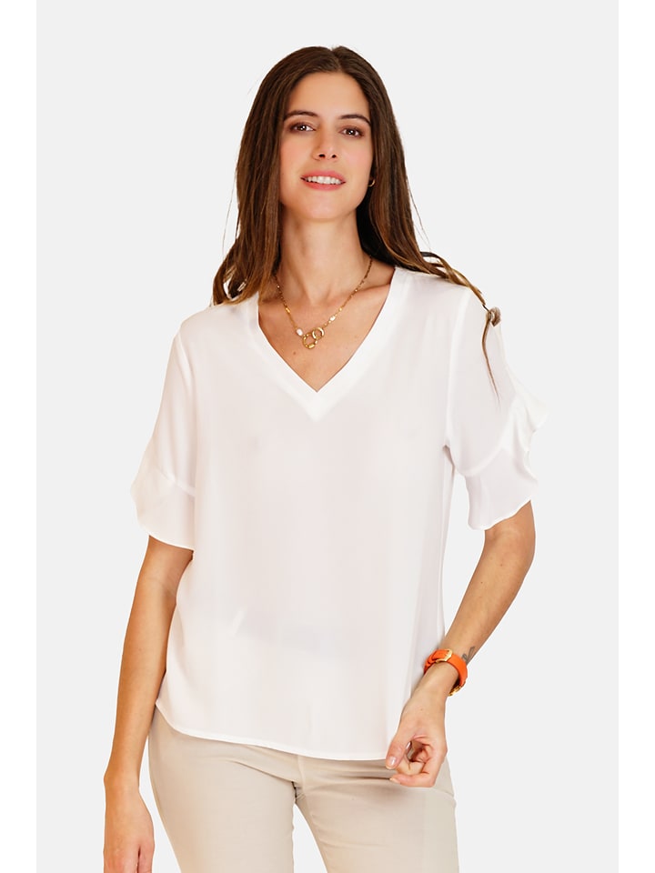 ASSUILI Bluzka w kolorze białym rozmiar: 40