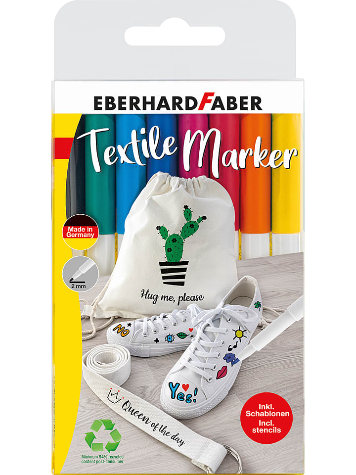 Eberhard Faber Flamastry (8 szt.) do tkanin rozmiar: onesize