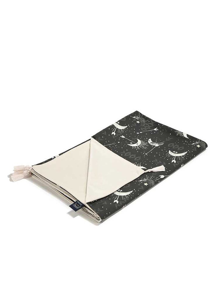 La Millou Dwustronny kocyk "Light Przedszkolaka Velvet" - Dark Luna/Rafaello rozmiar: 110x140 cm