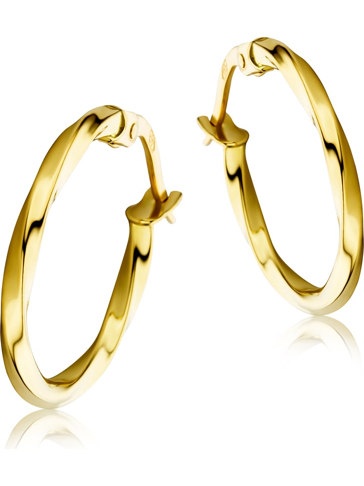 Revoni Złote kolczyki-kreole rozmiar: onesize