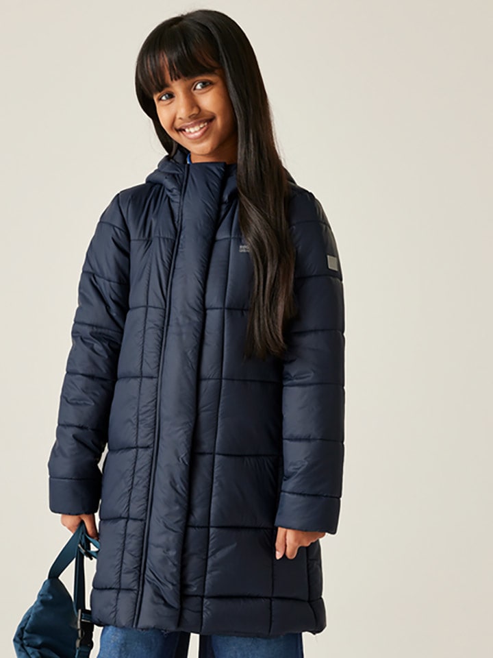 Regatta Płaszcz pikowany "Embrie" w kolorze granatowym rozmiar: 128