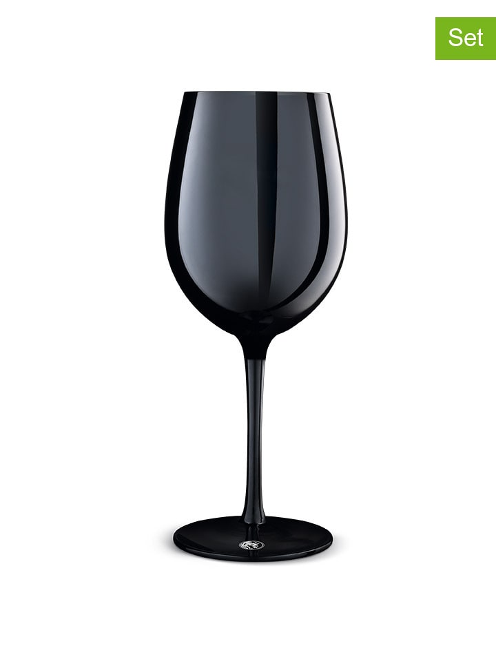 Chef Cuisine Kieliszki (4 szt.) w kolorze czarnym - 550 ml rozmiar: onesize