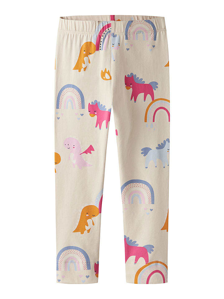 name it Legginsy w kolorze kremowym rozmiar: 110