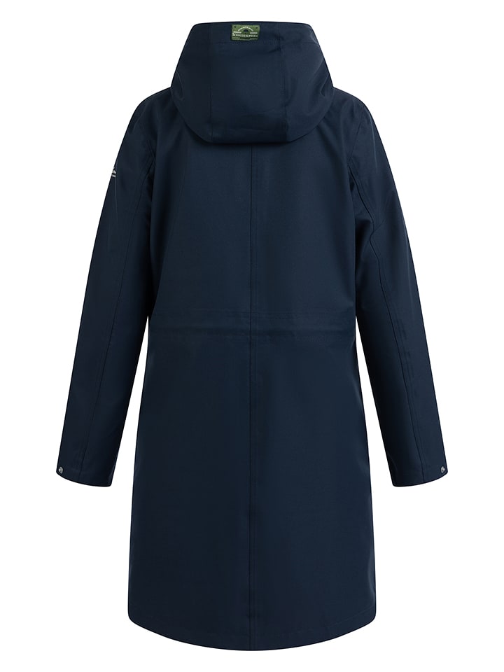 Parka przeciwdeszczowa w kolorze granatowym