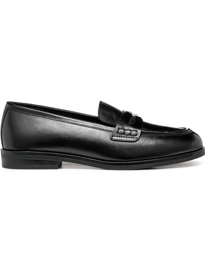 Geox Skórzane mokasyny w kolorze czarnym rozmiar: 36,5