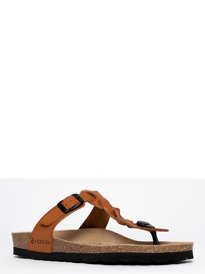BACKSUN Japonki "Reggio" w kolorze jasnobrązowym rozmiar: 37