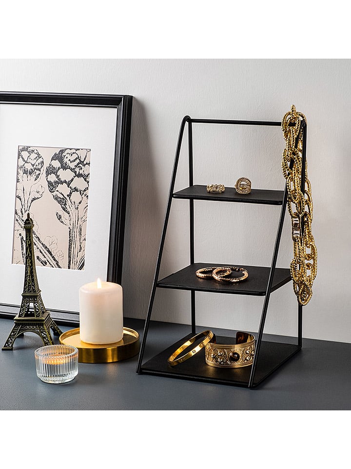 Evila Regał w kolorze czarnym - 16 x 30,5 x 17 cm rozmiar: onesize