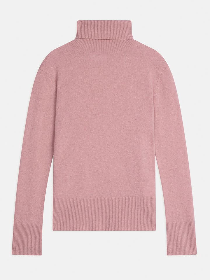 Perfect Cashmere Kaszmirowy golf "Tracy" w kolorze szaroróżowym rozmiar: XL