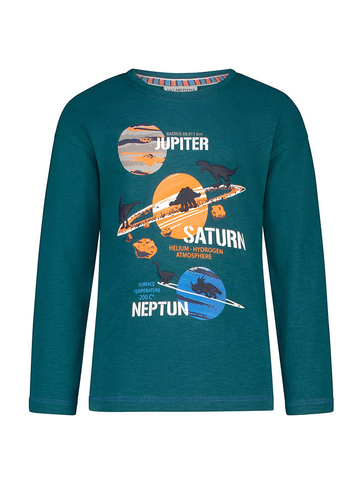 Salt and Pepper Koszulka "Planets" w kolorze zielonym rozmiar: 104/110