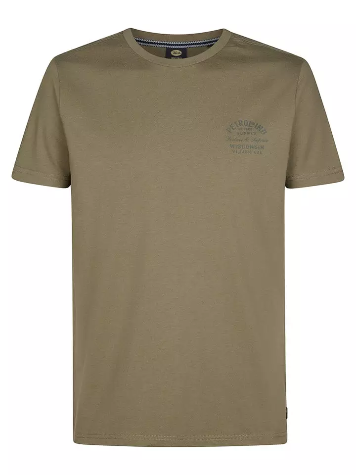 Petrol Industries Koszulka w kolorze khaki rozmiar: M