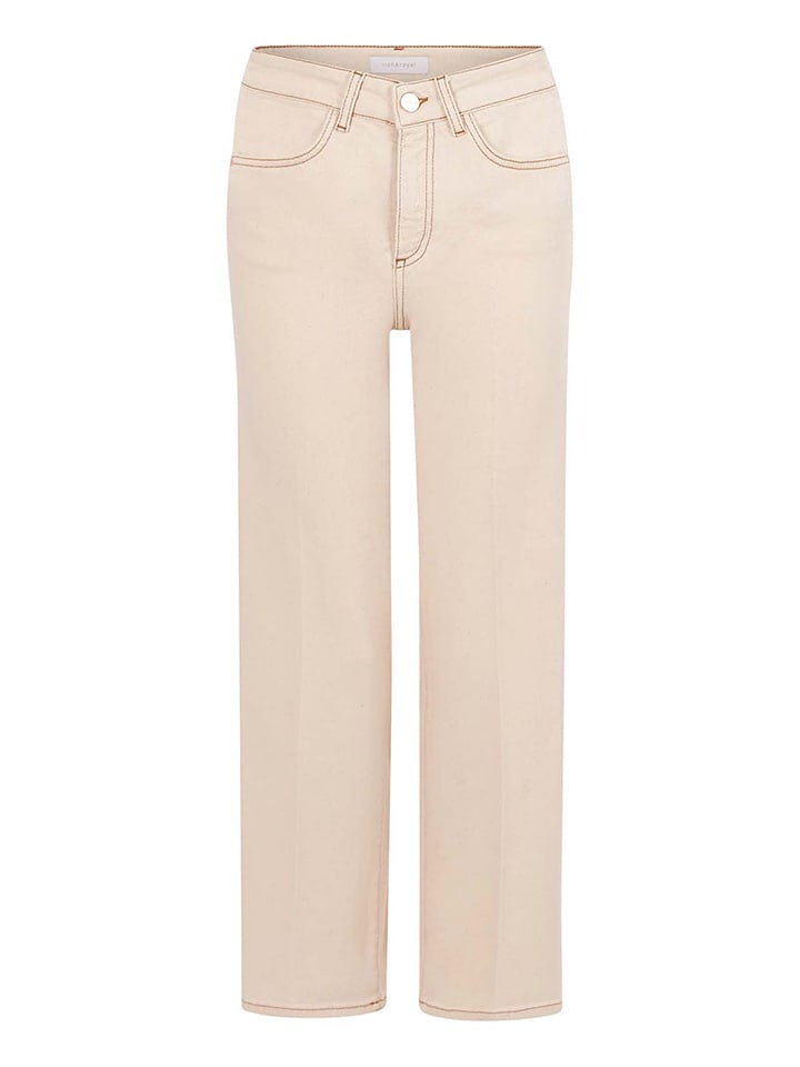 Kuloty dżinsowe w kolorze beżowym