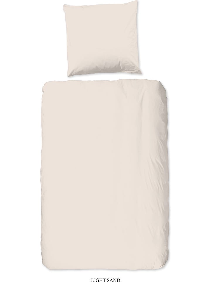 Hip Komplet pościeli satynowej w kolorze beżowym rozmiar: 200x200/220 cm