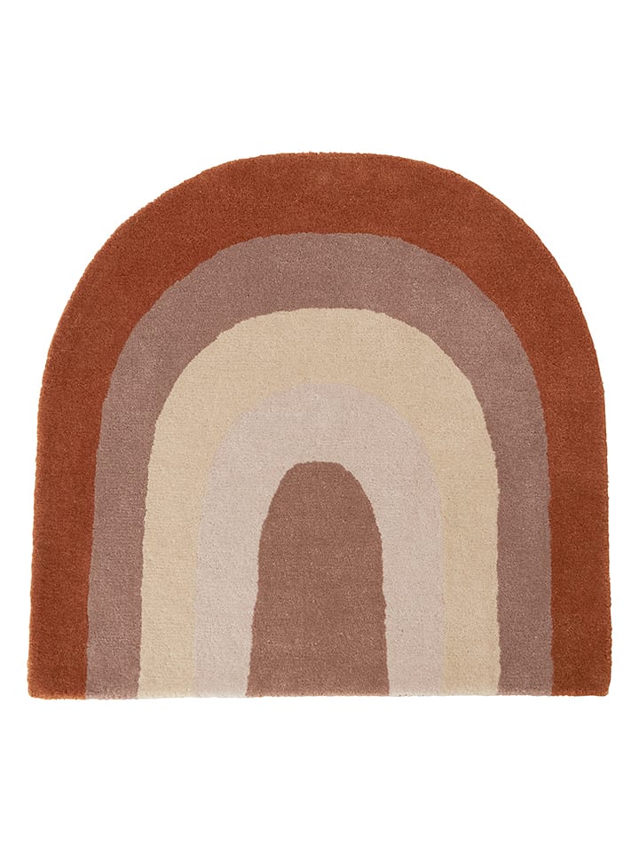 OYOY mini Dywan "Rainbow" w kolorze jasnobrązowym - 90 x 88 cm rozmiar: onesize