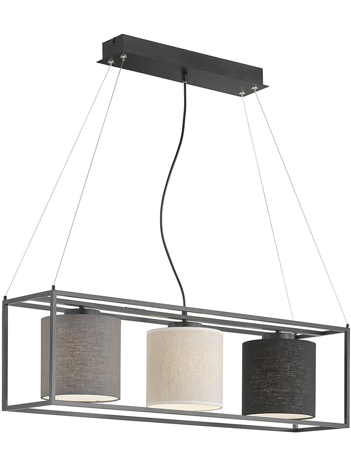 FISCHER & HONSEL Lampa wisząca "Gilli" w kolorze szaro-beżowo-czarnym - 90 x 160 cm rozmiar: onesize