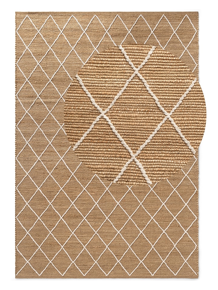 Hanse Home Dywan "Kunu" w kolorze beżowo-białym z juty rozmiar: 80x200 cm