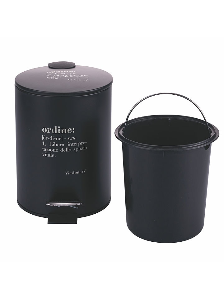Villa d´Este Kosz "Victionary" w kolorze czarnym na śmieci - 3 l rozmiar: onesize