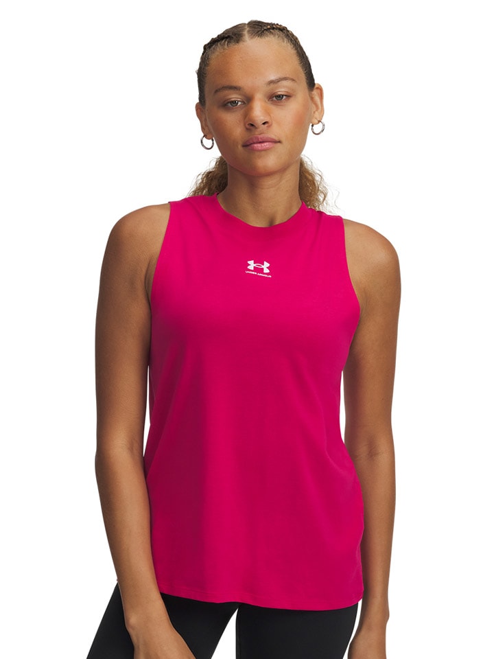 Under Armour Top sportowy w kolorze różowym rozmiar: S