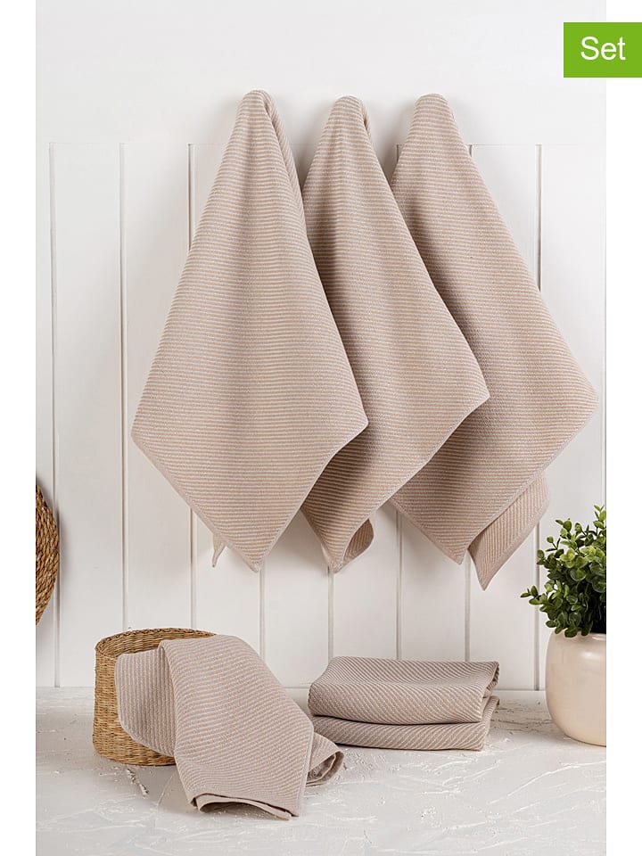 Violeta Home Ściereczki (6 szt.) w kolorze beżowym do naczyń - 76 x 43 cm rozmiar: onesize