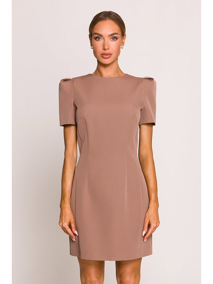 made of emotion Sukienka w kolorze jasnobrązowym rozmiar: M