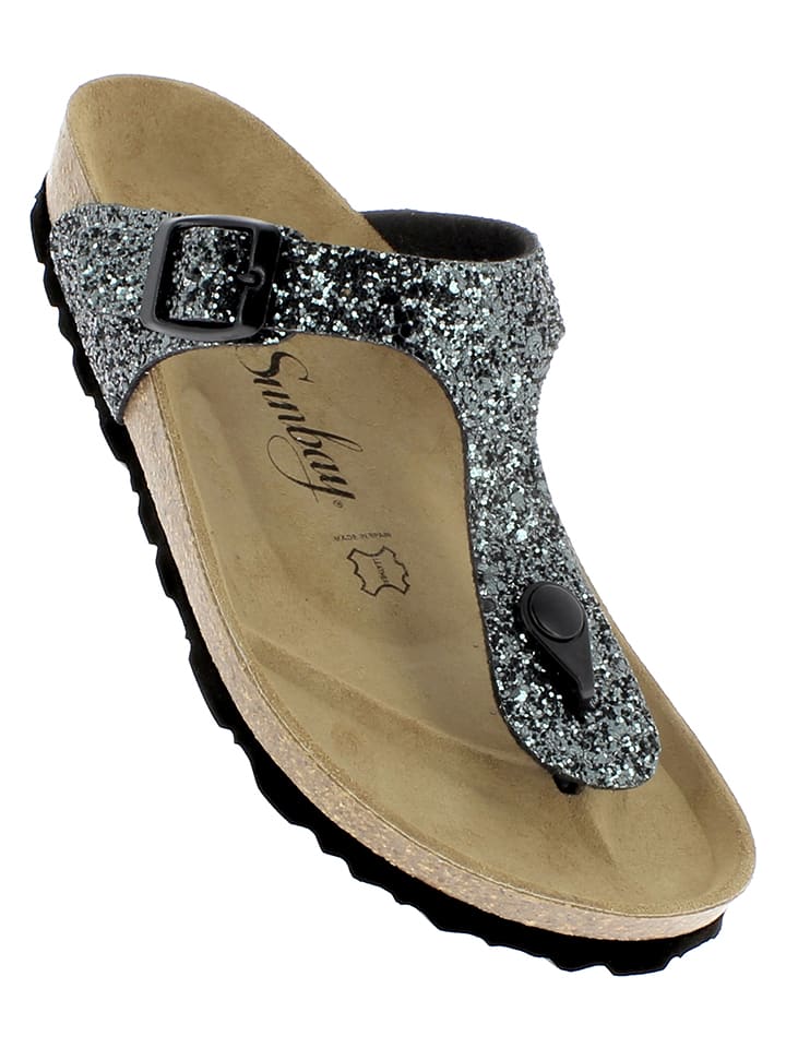 Japonki "Camelia" w kolorze antracytowym