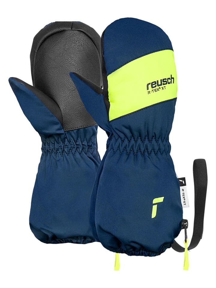 Reusch Rękawiczki narciarskie "Cliff R-TEX® XT" w kolorze granatowo-żółtym rozmiar: 5/6