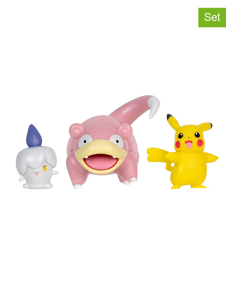 Pokémon Figurki (3 szt.) "Pikachu, Litwick, Slowpoke" do zabawy - 3+ rozmiar: onesize