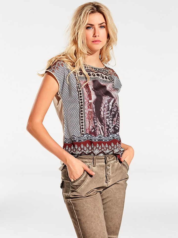 Heine Koszulka w kolorze beżowo-brązowym rozmiar: 38