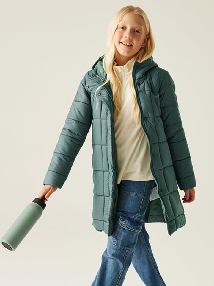 Regatta Płaszcz pikowany "Embrie" w kolorze turkusowym rozmiar: 164