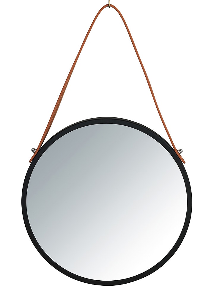 Wenko Lustro "Borrone" w kolorze czarnym - Ø 30 cm rozmiar: onesize