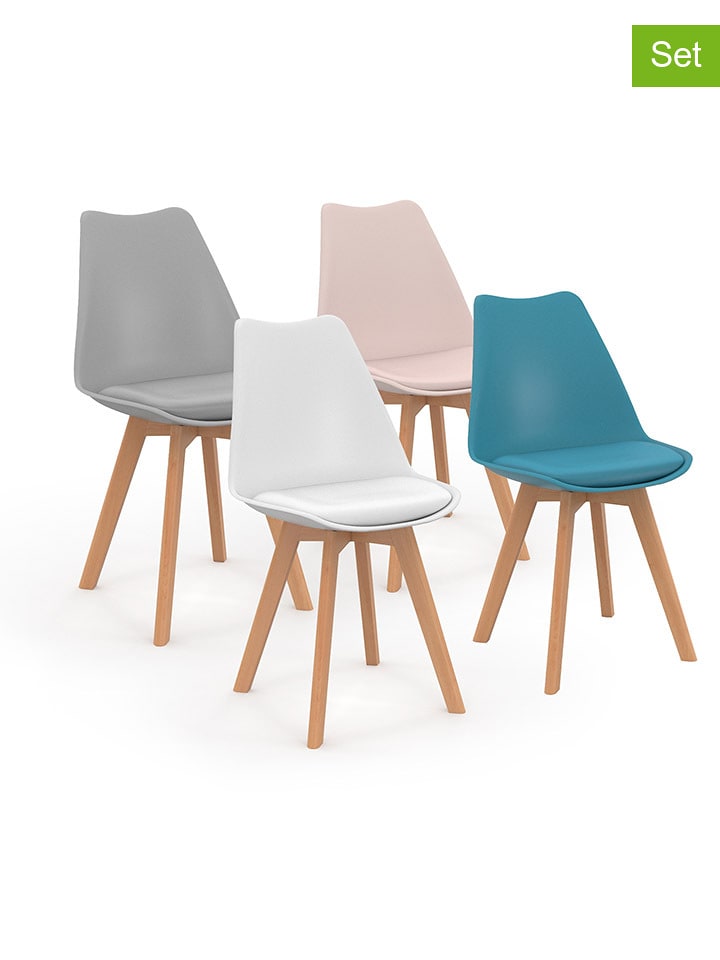 IDOMYA Factory Krzesła (4 szt.) w różnych kolorach - 46 x 79,5 x 51 cm rozmiar: onesize