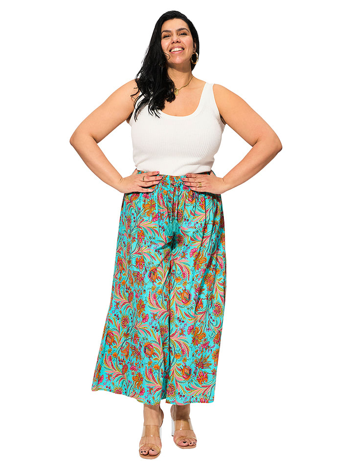 Aller Simplement Spodnie w kolorze turkusowo-pomarańczowym rozmiar: 50-58