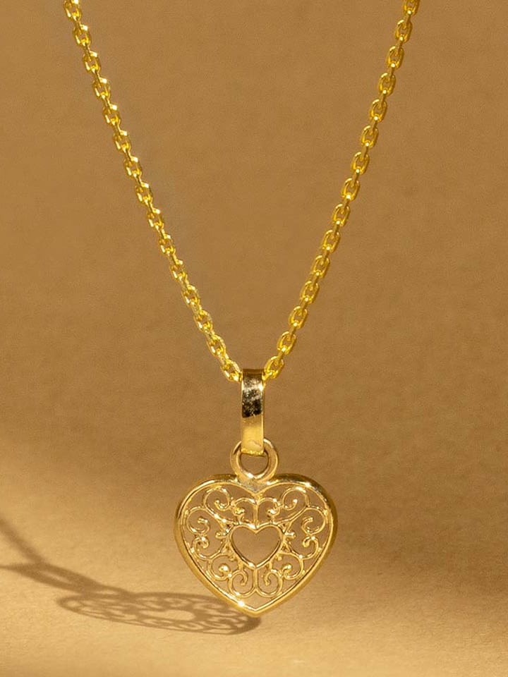 OR ÉCLAT Złota zawieszka "Coeurs arabesque" rozmiar: onesize