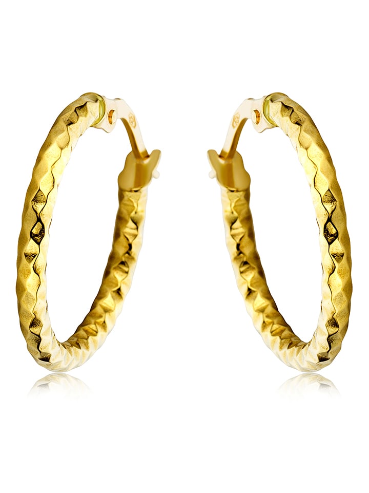 Diamant Exquis Złote kolczyki-kreole rozmiar: onesize