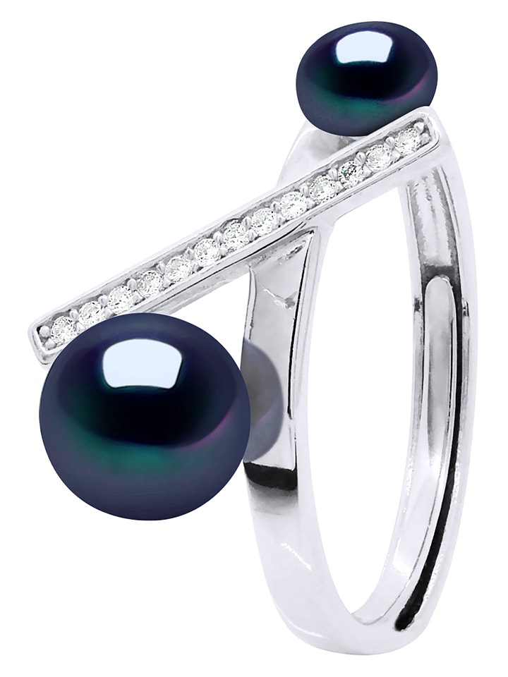 Pearl Addict Srebrny pierścionek z perłami rozmiar: onesize