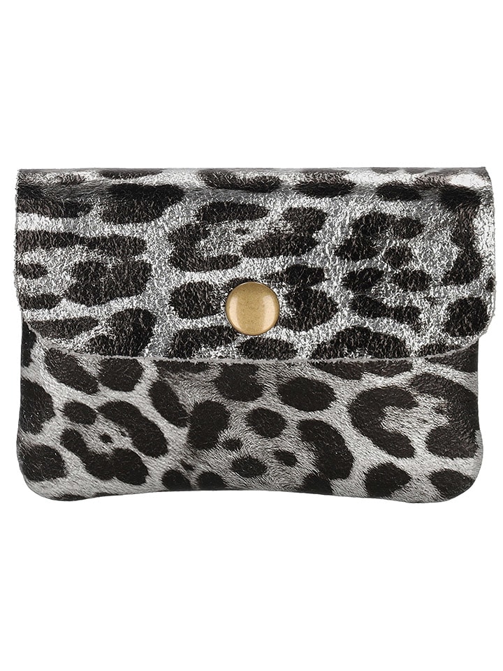 Charm Portfel "Elisa" w kolorze srebrno-czarnym - 11,5 x 7,5 x 1,5 cm rozmiar: onesize