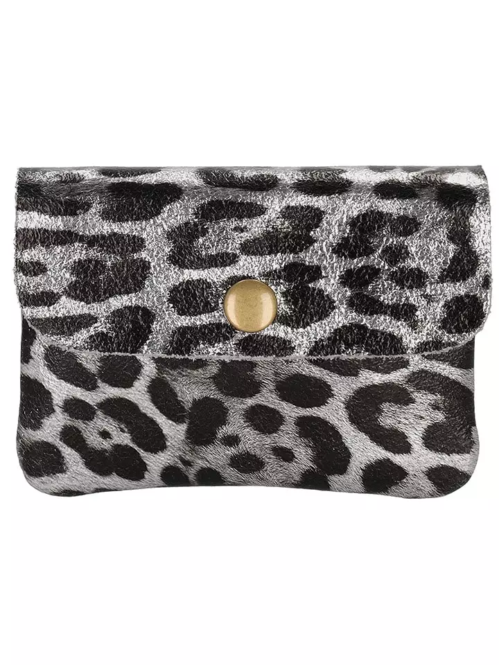 Charm Portfel "Elisa" w kolorze srebrno-czarnym - 11,5 x 7,5 x 1,5 cm rozmiar: onesize