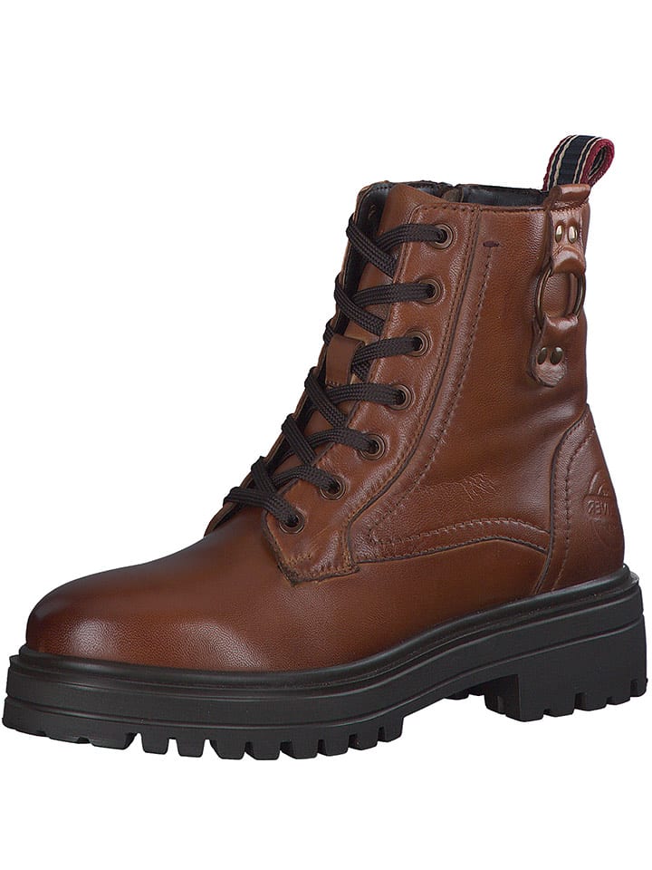 s.Oliver Skórzane botki w kolorze jasnobrązowym rozmiar: 37