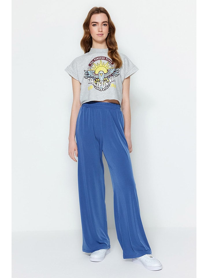 trendyol Spodnie w kolorze niebieskim rozmiar: M