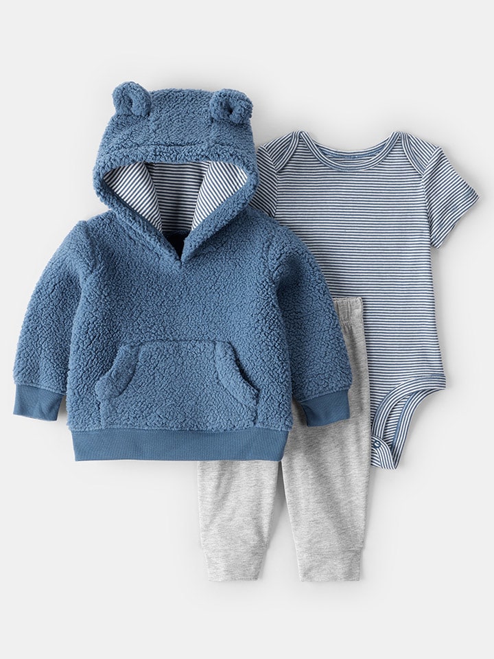 carter's 3-częściowy zestaw w kolorze niebiesko-szarym rozmiar: 74