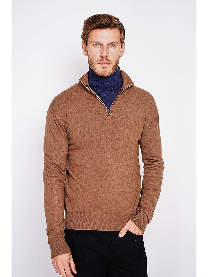 C& Jo Sweter w kolorze jasnobrązowym rozmiar: 50