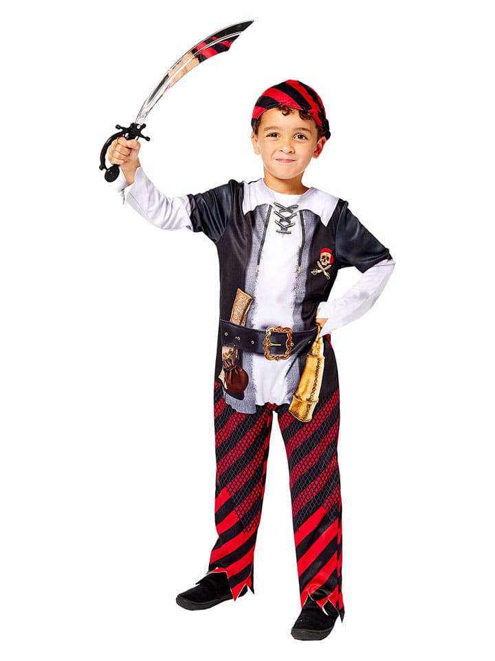 amscan 4-częściowy kostium "Pirat boy" ze wzorem rozmiar: 98/104