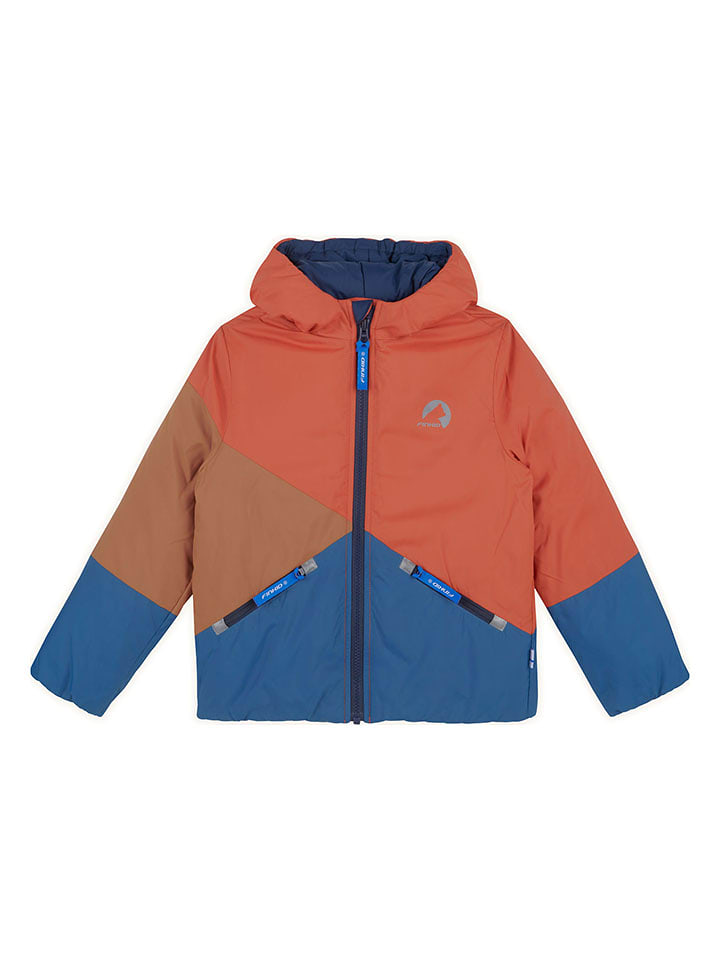 finkid Kurtka zimowa "Sirkus" w kolorze pomarańczowo-morskim rozmiar: 100/110