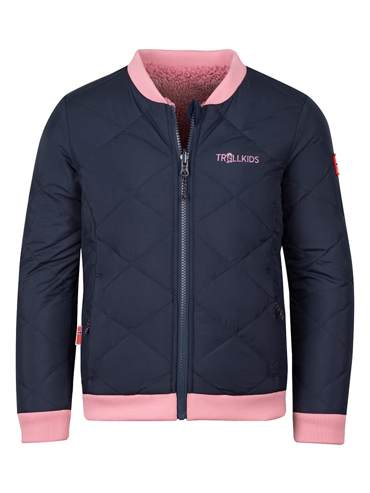 Trollkids Kurtka przejściowa "Hamar" w kolorze jasnoróżowo-granatowym rozmiar: 92