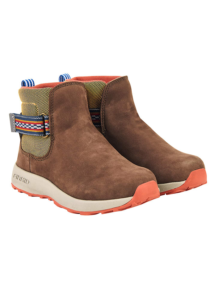 finkid Skórzane botki "Puoli" w kolorze jasnobrązowym rozmiar: 33